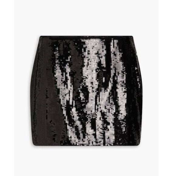Theory Slice Sequin Mini Skirt black size 00 - Picture 4 of 6